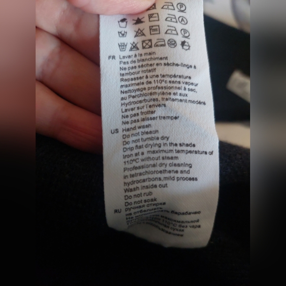 SANDRO Paris Knit Cardigan Embroidered Pocket CHARCOAL GRAY Nwot Wool - Picture 7 of 13